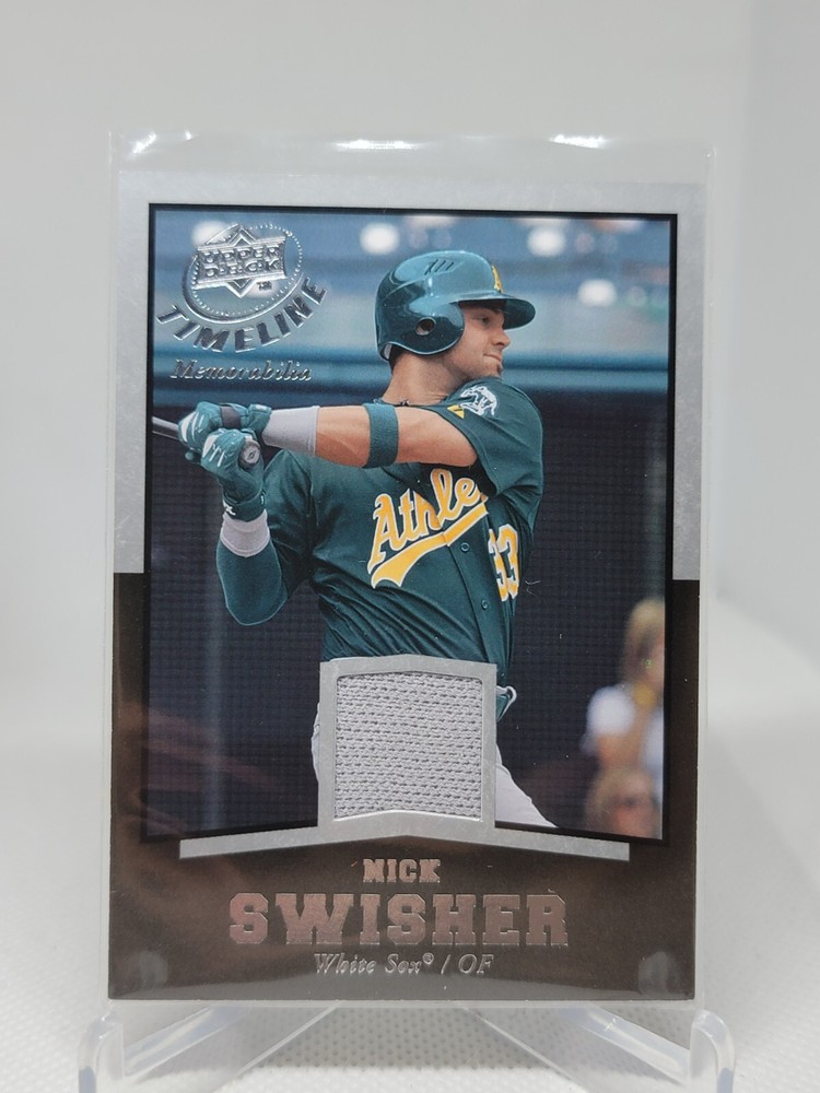 2008 Upper Deck Timeline Memorabilia Nick Swisher #TM-NS Athletics Sox C4C