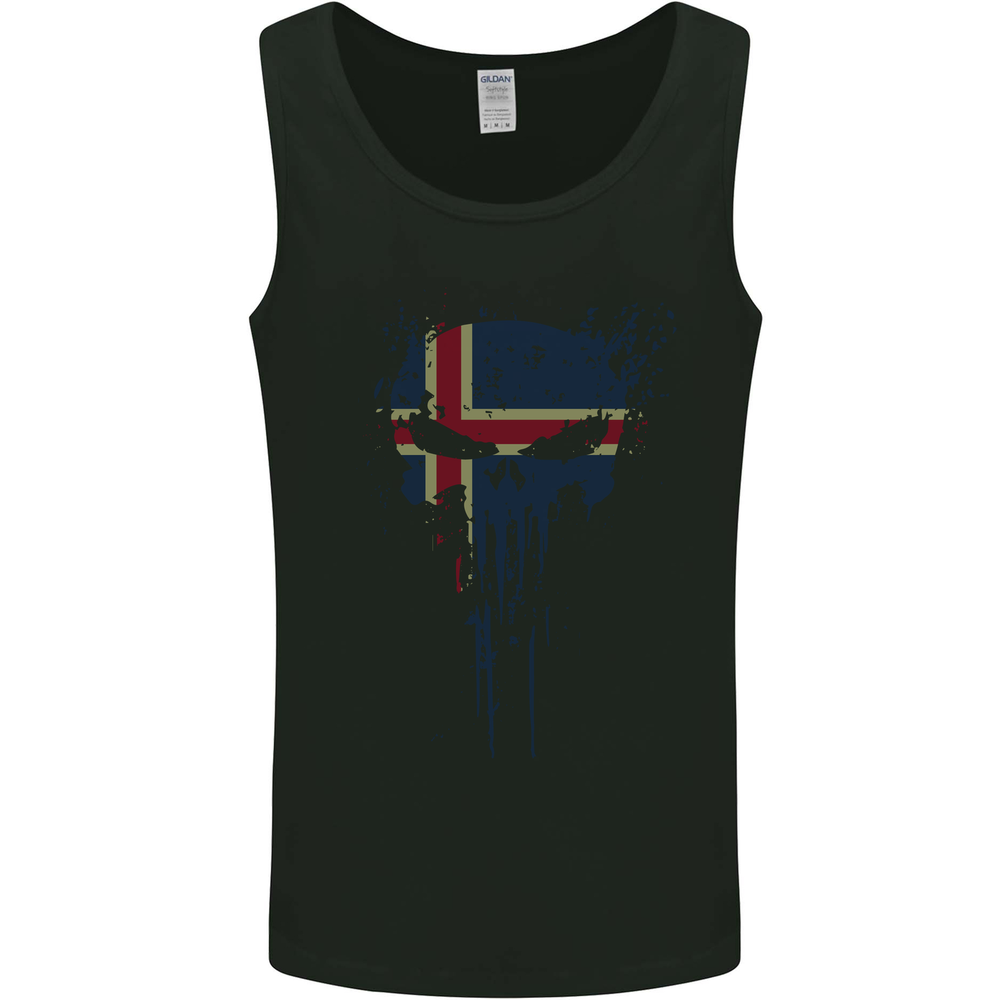 Iceland Skull Gym Training Bodybuilding Mens Vest Tank Top