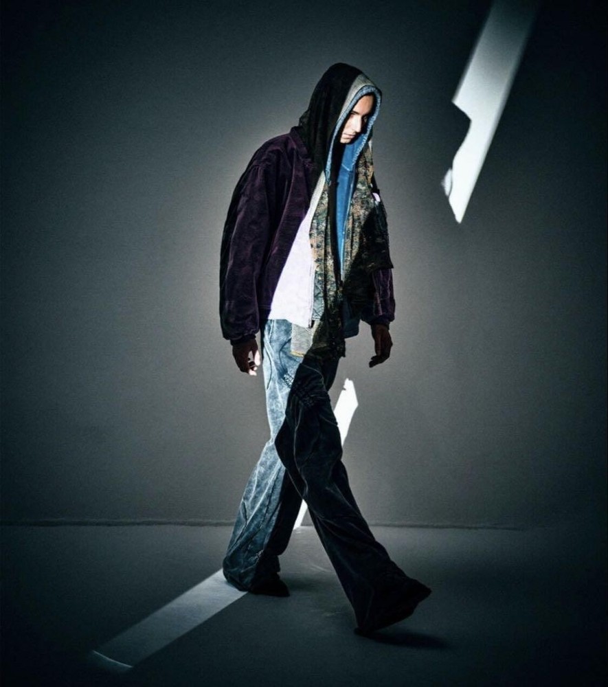 Syuman 25SS Wave Gather Acid Trousers Used Good Condition M-12225