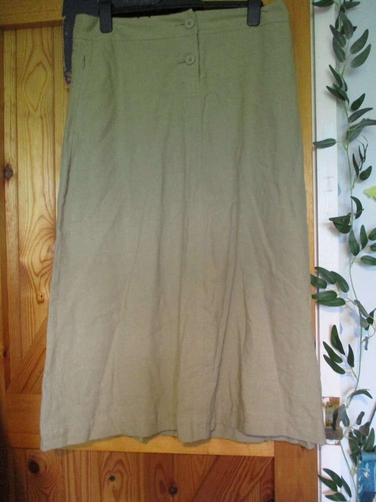 NWOT Rohan Women's Brown Linen Travel Skirt Size UK 14  