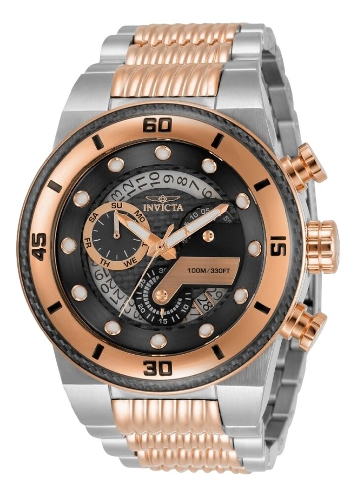 Invicta S1 Rally Men's 51mm Rose Gold Carbon Fiber Swiss Chronograph Watch 33285
