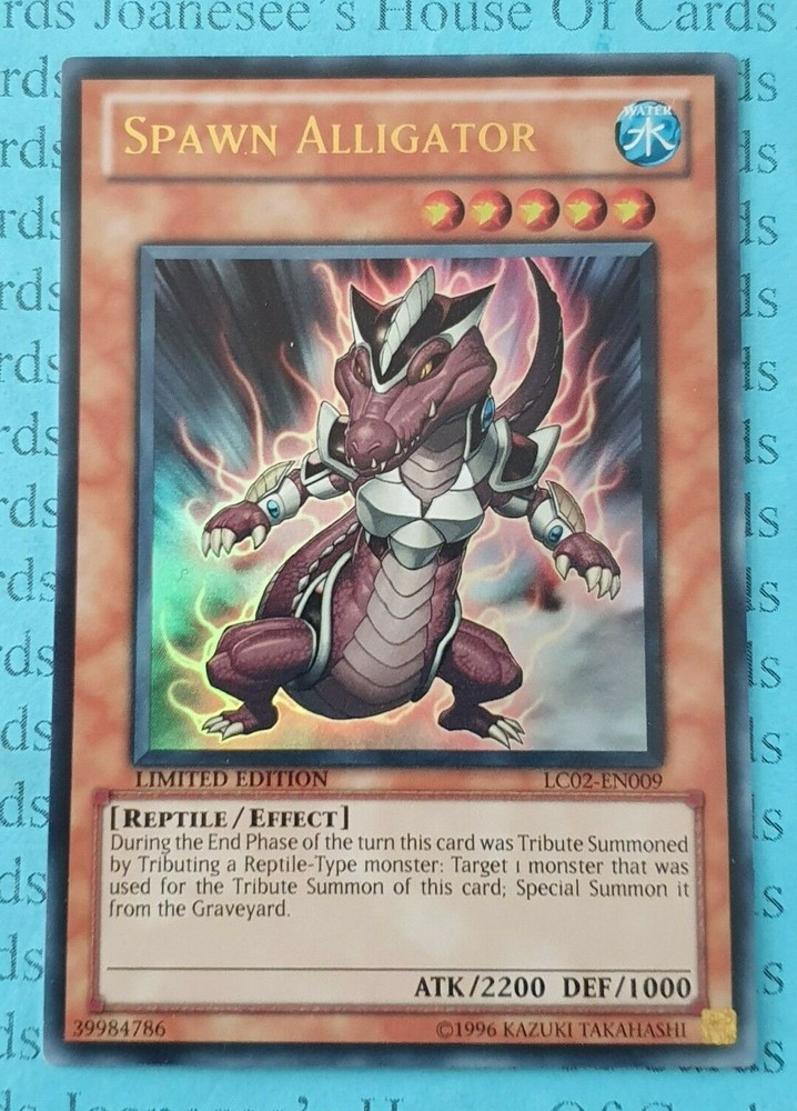 Spawn Alligator LC02-EN009 Ultra Rare Yu-Gi-Oh Card Limited Edition New