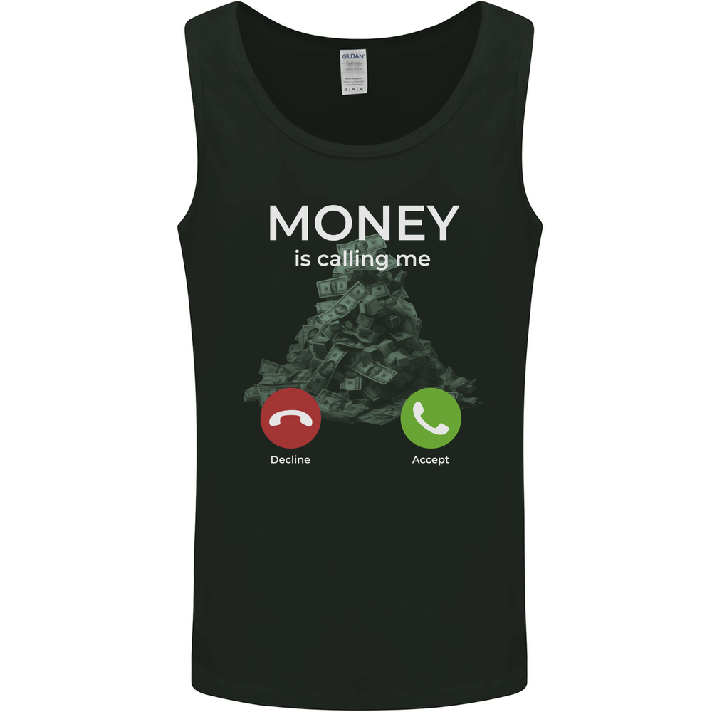 Money is Calling Hustle Mens Vest Tank Top
