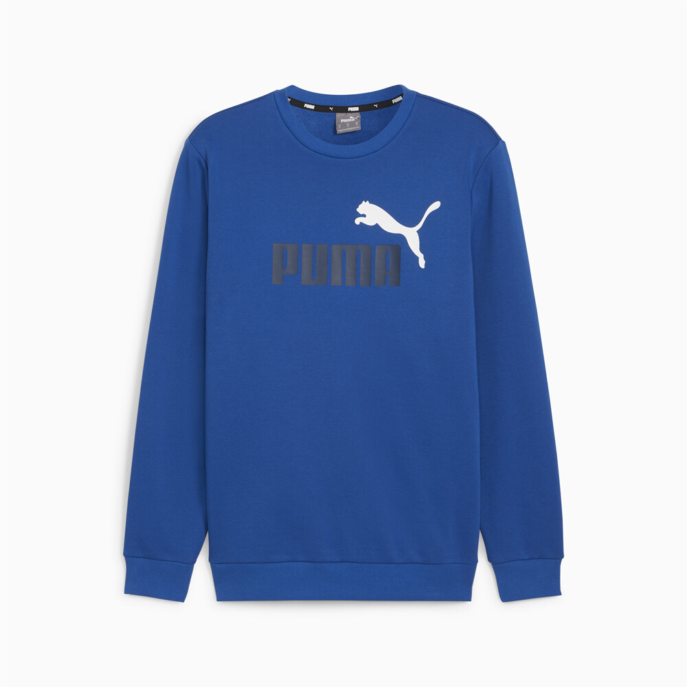 Puma Essentials TwoTone  Logo Crew Neck Sweatshirt Mens Blue  58676221