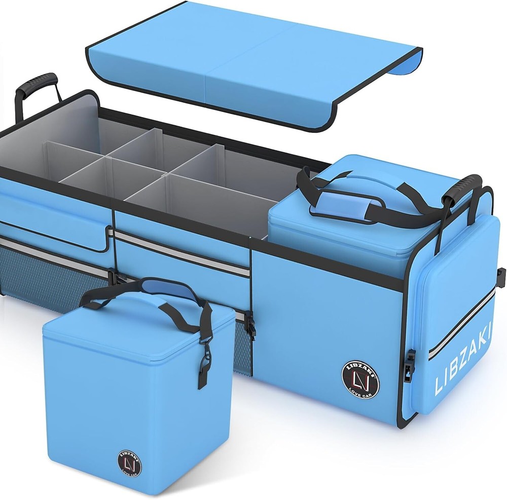 4-in-1 Collapsible Oversized Car Trunk Organizer Storage Box