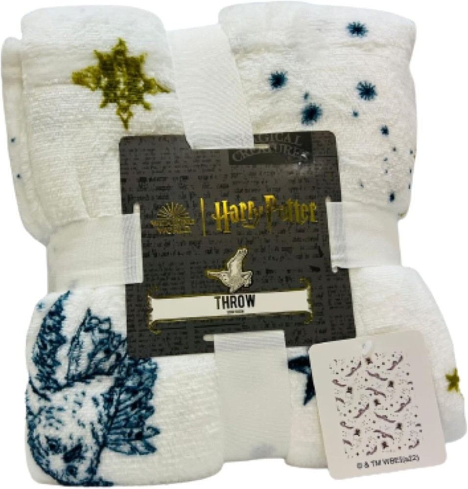 Harry Potter Hogwarts House Crest Bed Throw 120x150cm Cozy Blanket