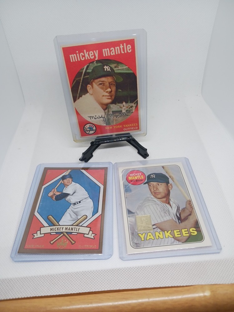 Mickey Mantle 3 Card Lot 1996 Commemorative,2019 Panini NICE
