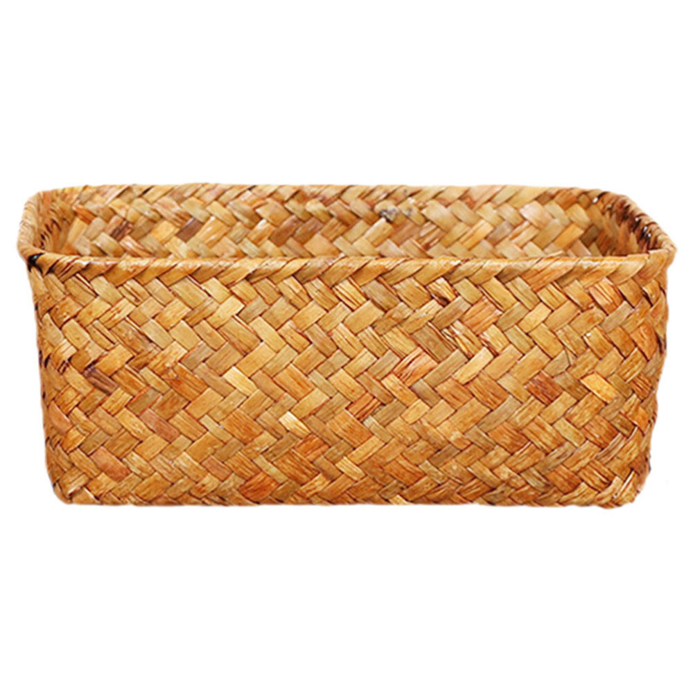 Rustic Storage Bins Basket Decorative Seagrass Baskets with Lids