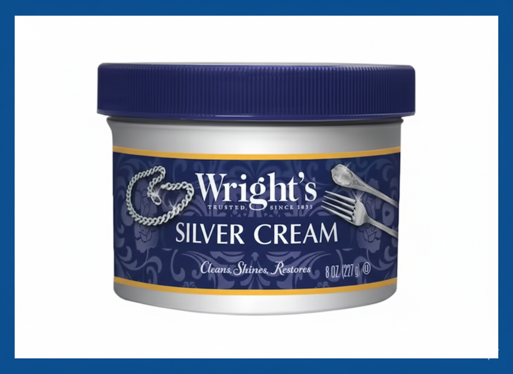 Wright's Silver Cleaner and Polish Cream - 8 Ounce - Ammonia Free - Gently