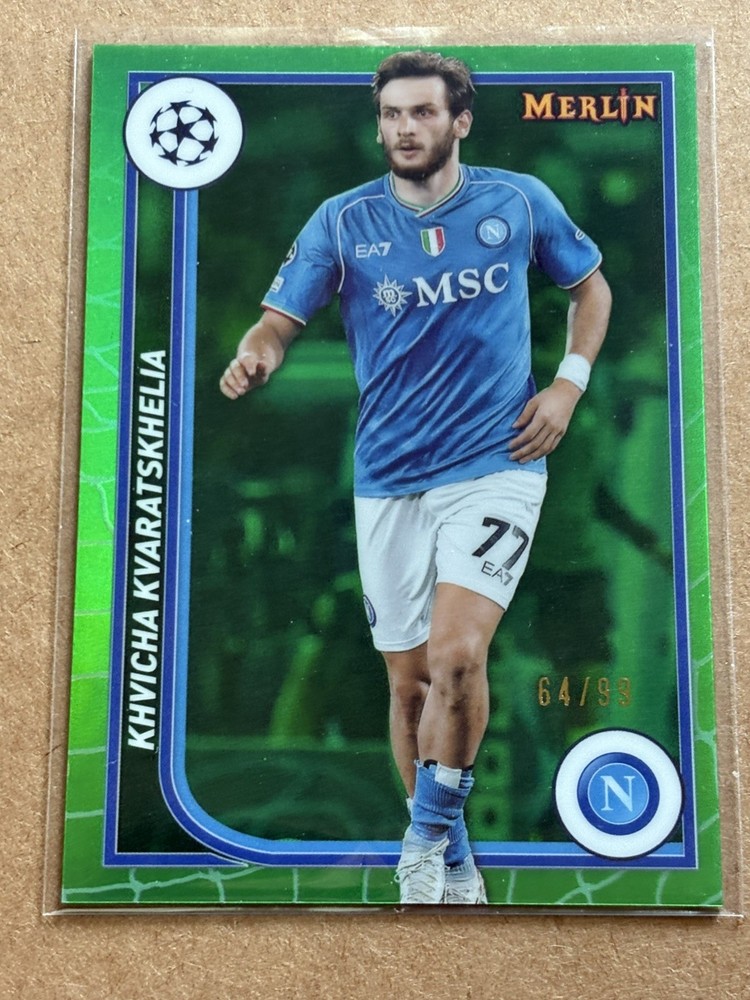 Khvicha Kvaratskhelia /99 - Topps Ucc Merlin 2023/24 - SSC Napoli - Green