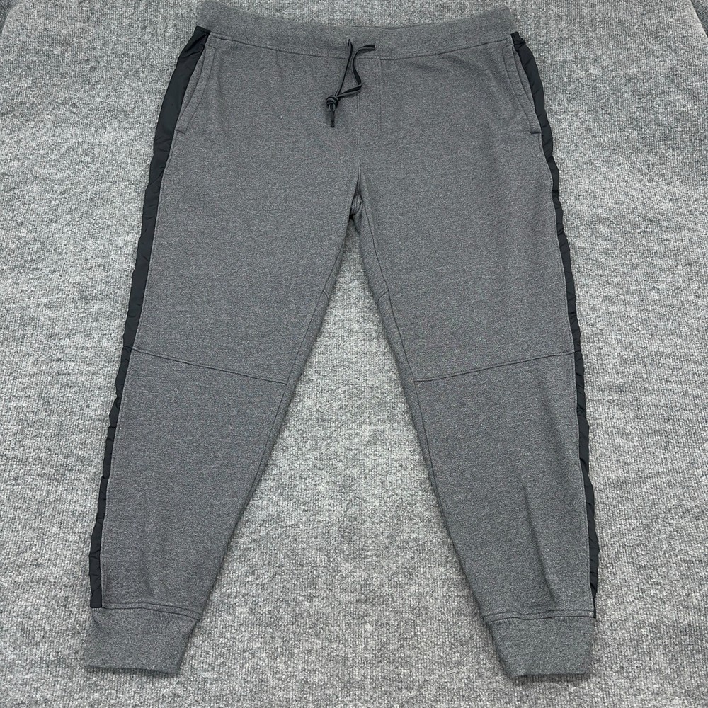 Under Armour Jogger Pants Men 3XL Gray Logo Threadborne Terry Pockets Drawstring