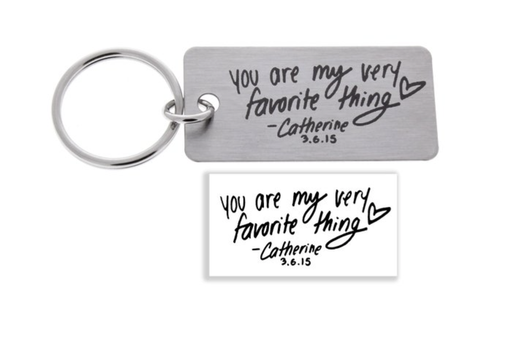 Mothers day gifts, gifts for mom,  handwriting keychain, memorial keychain-image