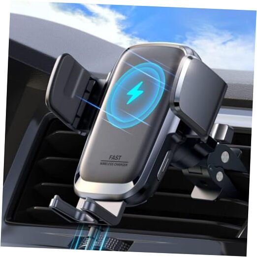 15W Qi Fast Wireless Car Charger with Auto Clamping Phone Holder