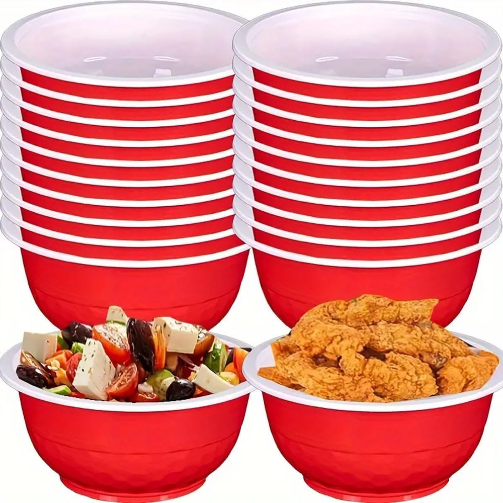 4 Colors Party Cup Bowls,180 Packs of 13 Oz (360 Ml) Disposable Plastic Bowl,Non