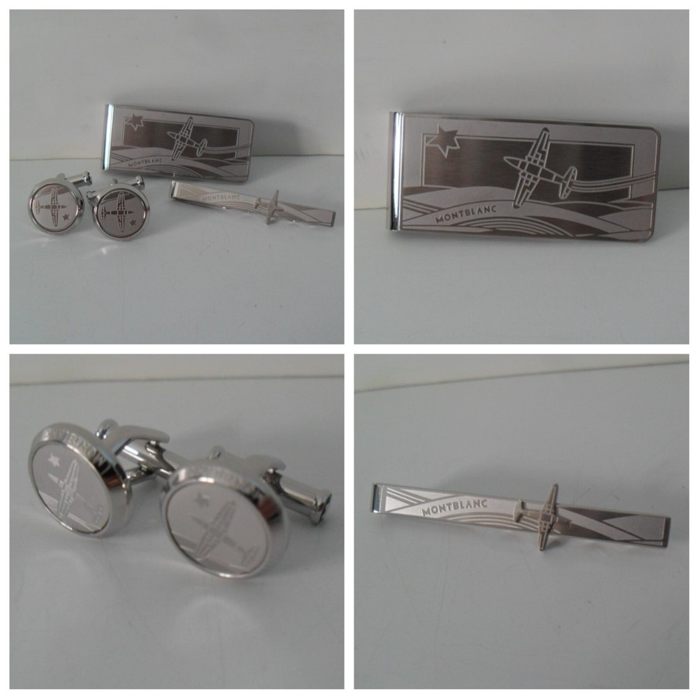 Montblanc Cufflinks, Tie Clip & Money Clip Matching Set - Le Petit Prince NEW