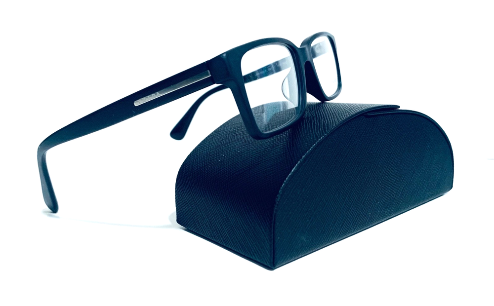 PRADA VPR 15Q-F 1BO-1O1 MATTE GRAY RX MENS EYEGLASSES 54-17-145 MM ITALY VPR15QF