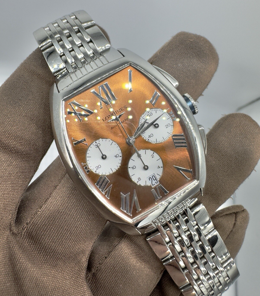 Longines Evidenza Automatic Brown Dial Rare Immaculate Condition L2.643.4.78.6