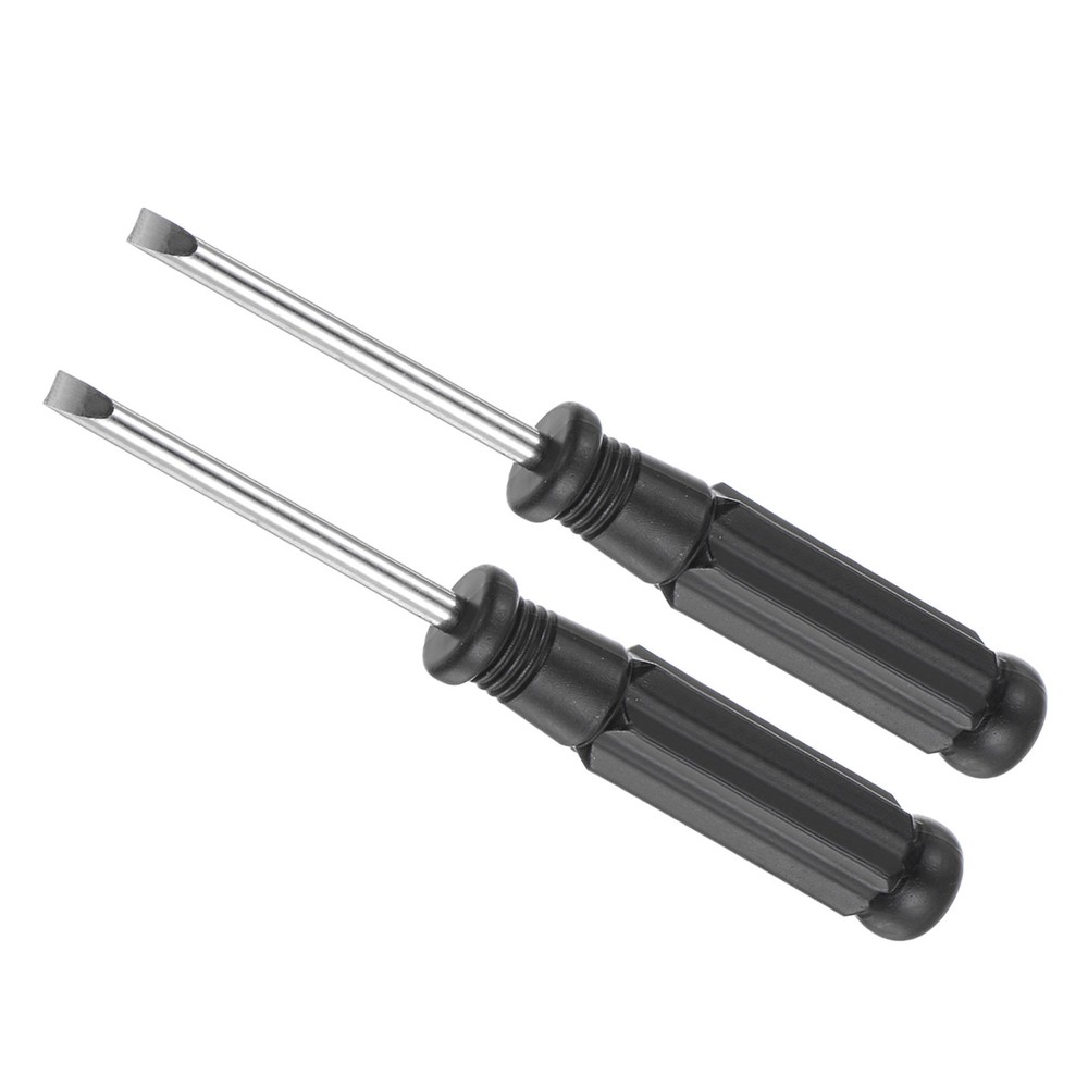 2pcs 4.0mm Slotted Screwdriver 108mm with Black Handle  
