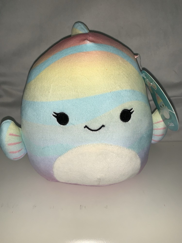 Squishmallows Kellytoy Plush Sealife Squad Canda the Rainbow Fish 7” NWT