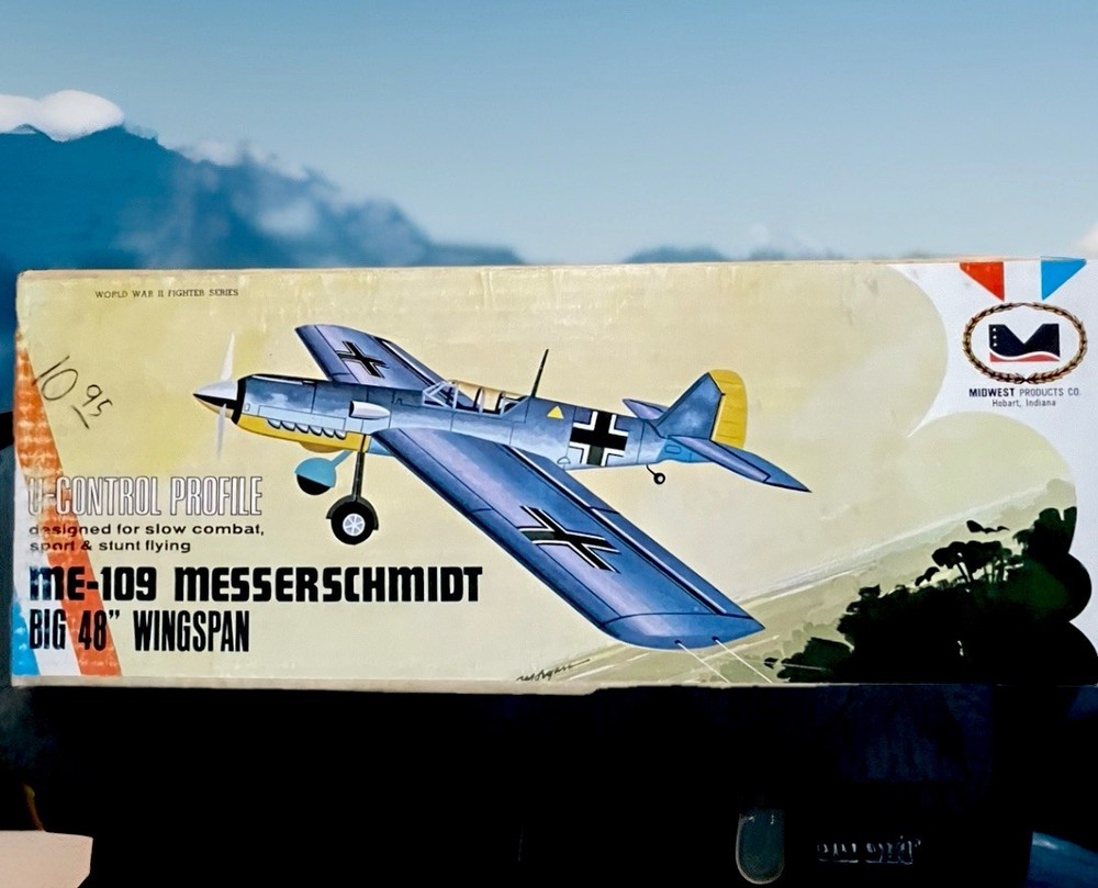 ME-109 MESSERSCHMITT WW II Fighter (Vintage) Airplane Kit with 48” WINGSPAN!
