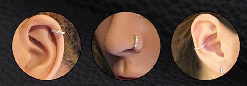 Indian Golden Hoop Nose Ring Designer Nose Ear Ring Party Wear Fashion Jewelry