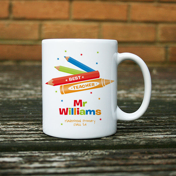 Personalised Thank You Best Teacher Mug Ceramic