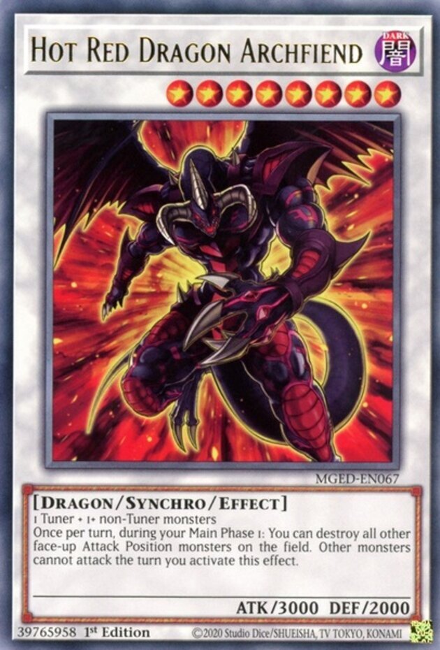 Hot Red Dragon Archfiend MGED-EN067 1st Ed Rare Lightly Played Yugioh Card