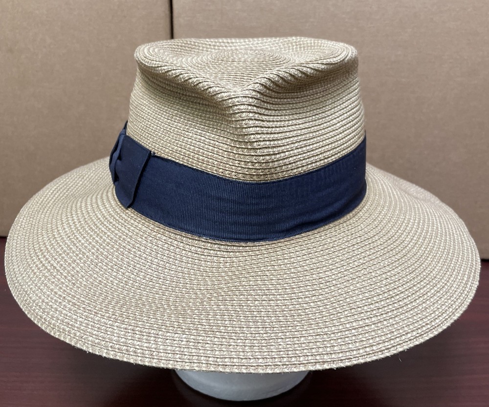 Eric Javits Womens Hat Fedora Packable Straw Sun Beach Squishee Vacation Beach