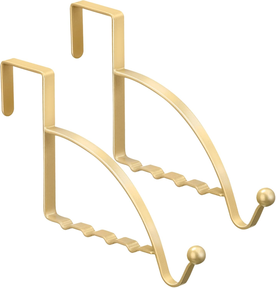 2 Sturdy Over-the-Door Hooks for Hanging Coats, Towels & More – No Drilling Needed