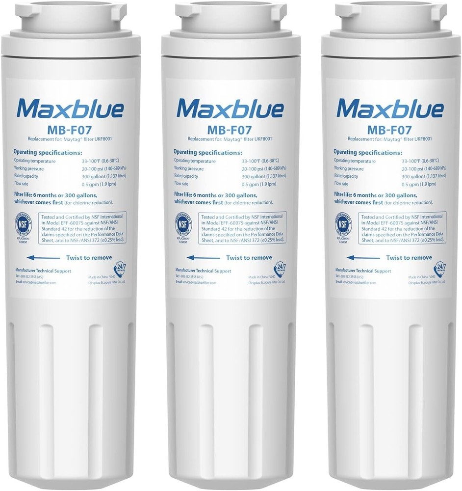 3 Pack Refrigerator Water Filter Replacement for WRX735SDBM03 WRX735SDBM04  