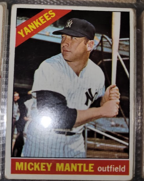 1966 TOPPS #50 MICKEY MANTLE NEW YORK YANKEES HOF