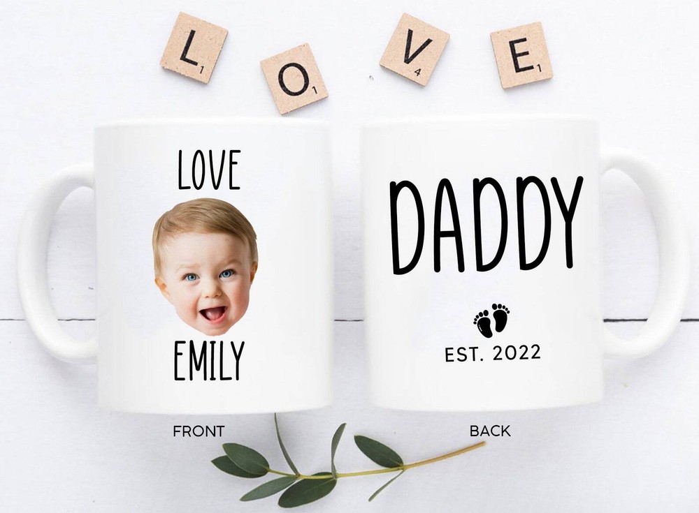 Custom Baby Face Mug 1st Fathers Day Mug New Dad Mug Daddy Mug Gift For New Dad