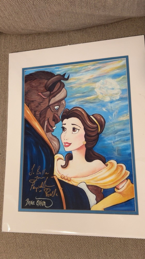 Signed Beauty and the Beast Lithograph Artwork Tale as Old as Time