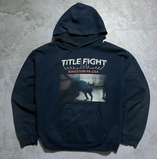 Hoodie Title Fight Black Cotton Men All Size S-5XL