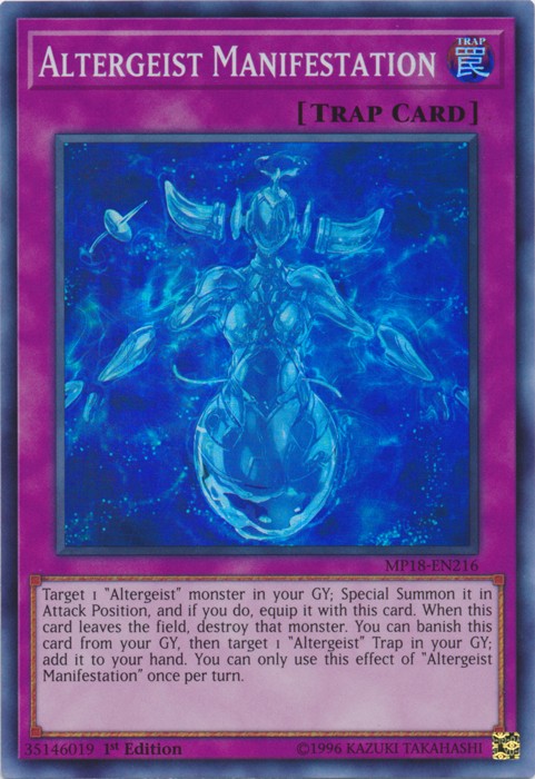 Altergeist Manifestation MP18-EN216 Super Rare 1st Edition NM