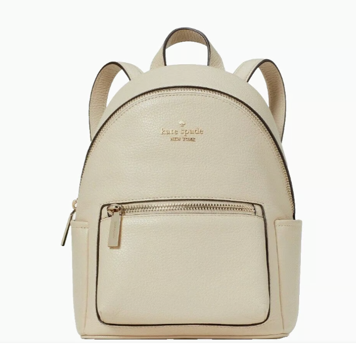 NWT Kate Spade Leila Mini Dome Backpack in Pebbled Sand Leather