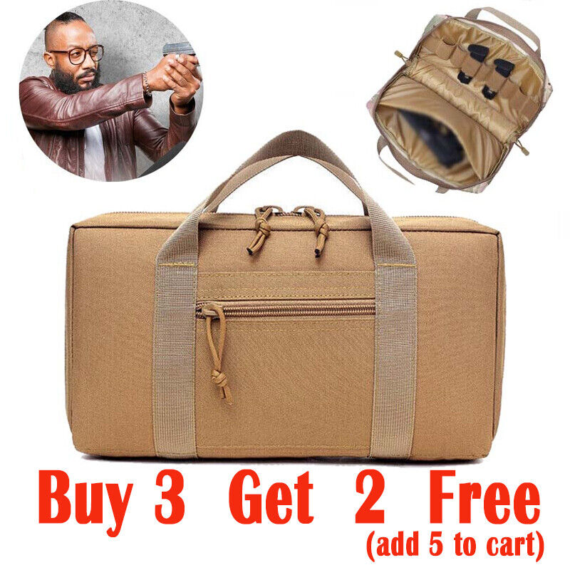 Tactical Pistol Case Handgun Bag Hunting Shooting Range Gun Magazine Carry Pouch