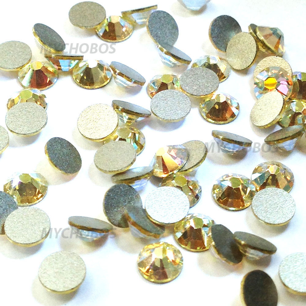 1440 Swarovski 2088 12ss 3mm Flatback Crystals in Jonquil AB 213 AB - Wholesale