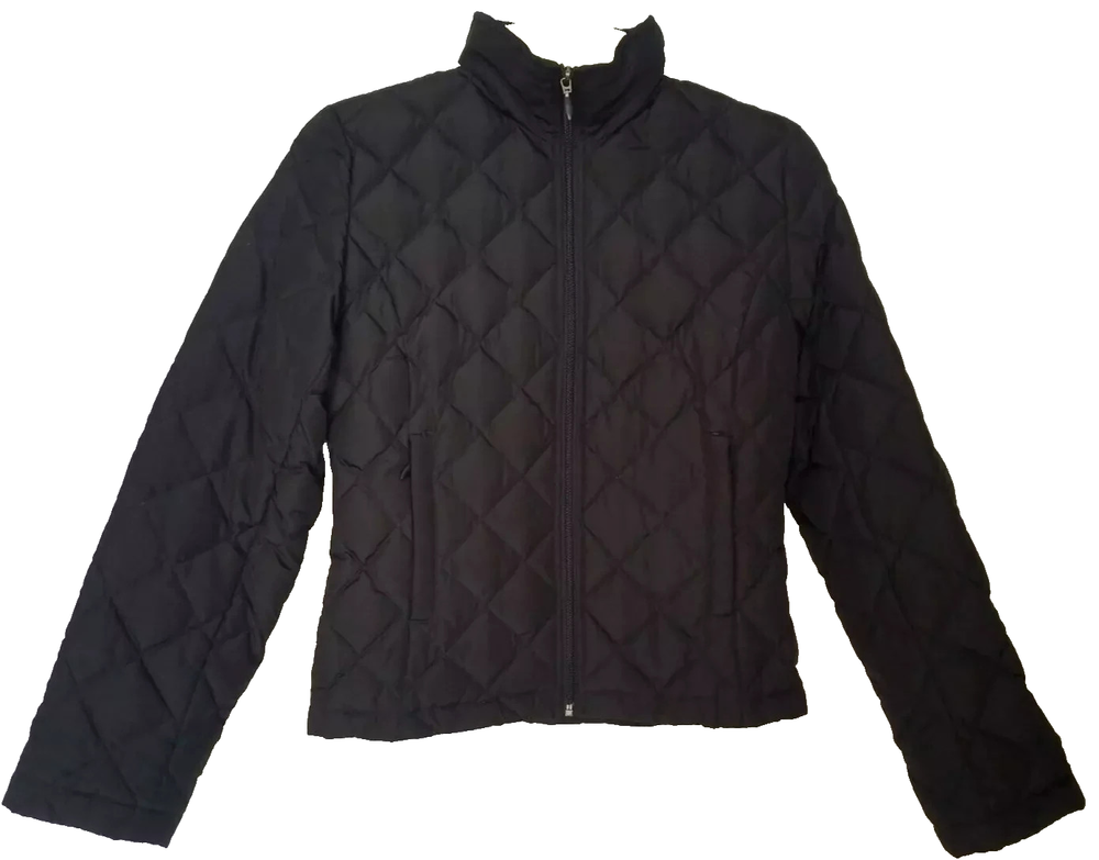 Kenneth Cole Reaction Down Fill Full Zip Quilted Black Puffer Jacket Size XS-image