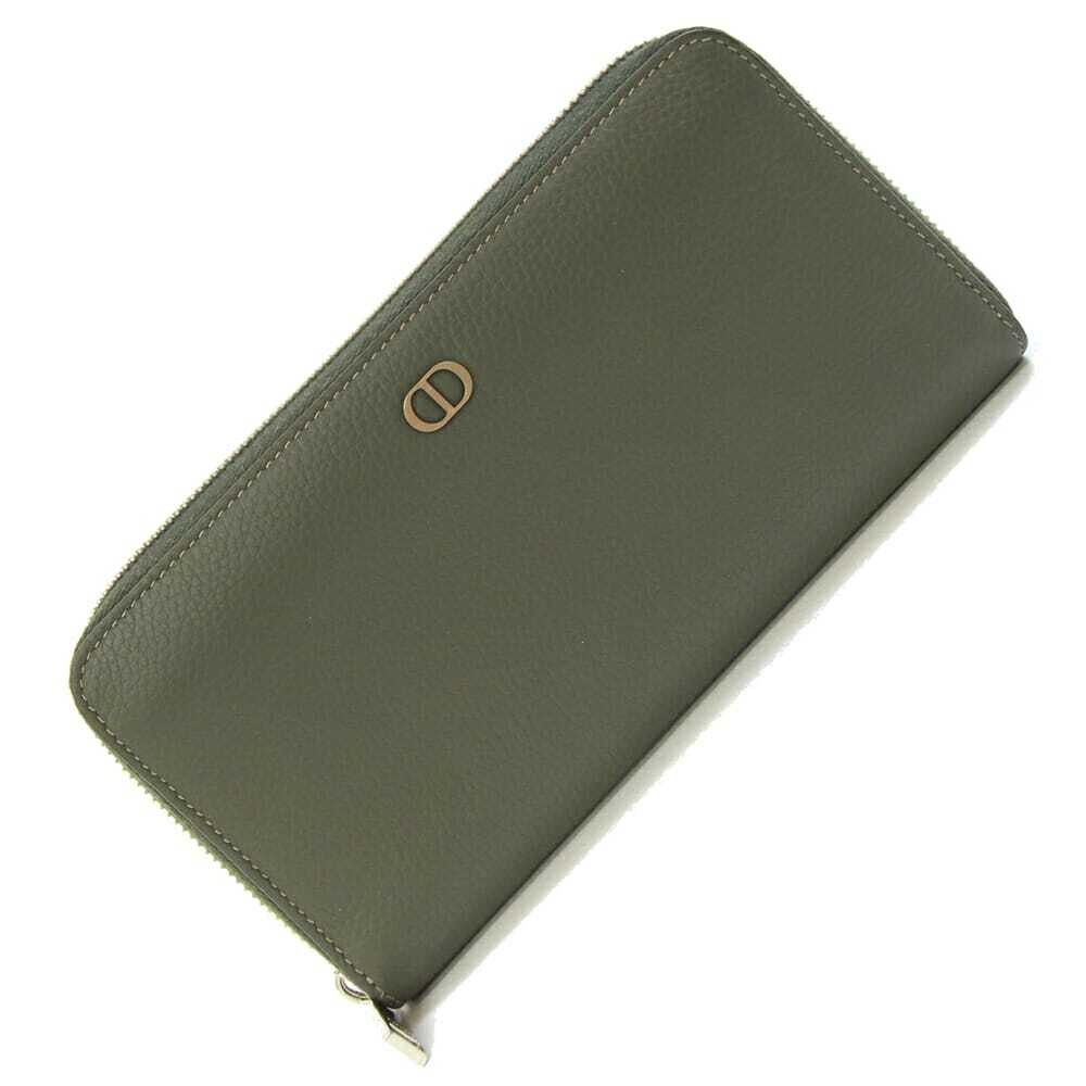 Dior CD Icon Long Zip Wallet in Khaki Green Leather 2ESBC252 740679