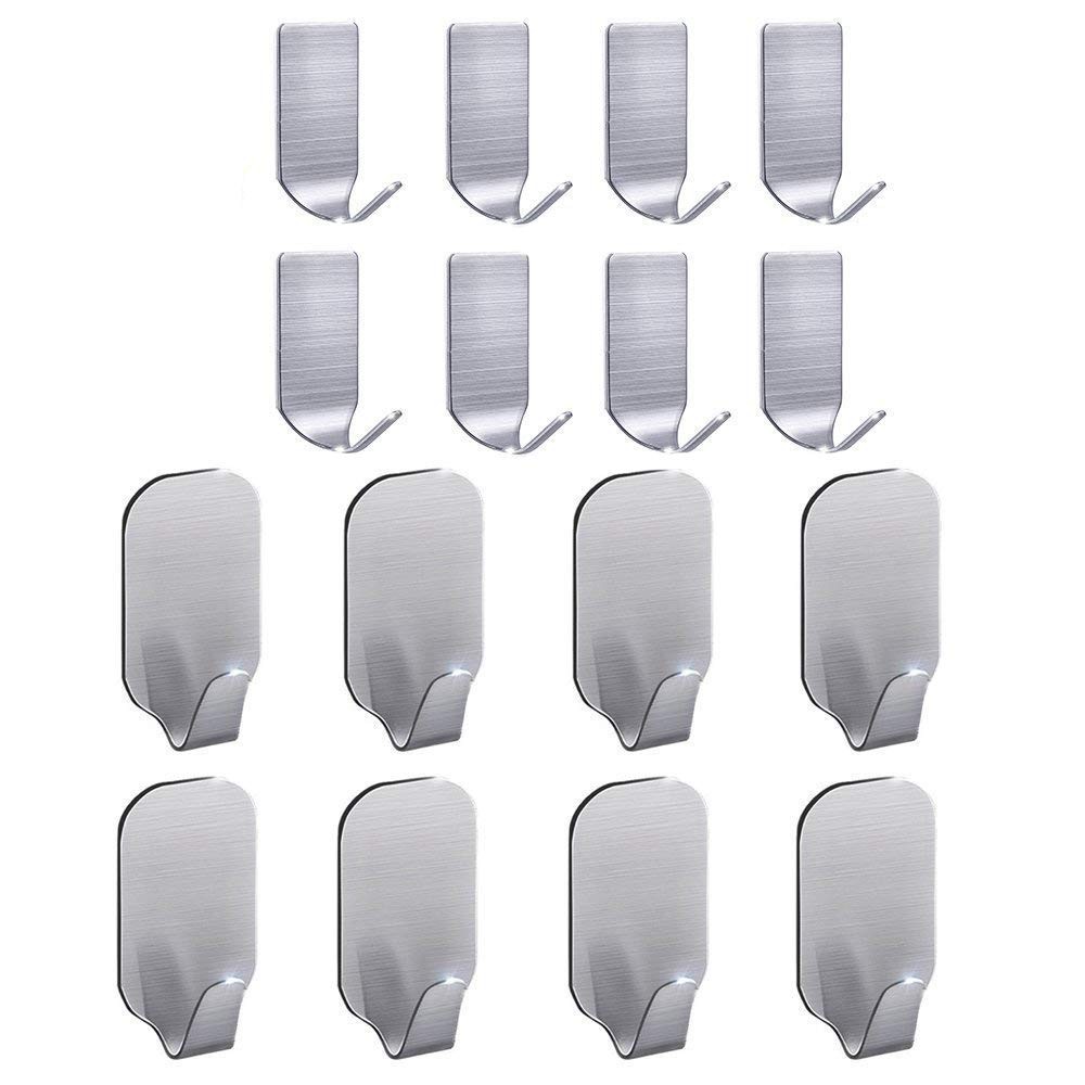 Stainless Steel Waterproof Adhesive Hooks Strong Sticky Wall Hangers