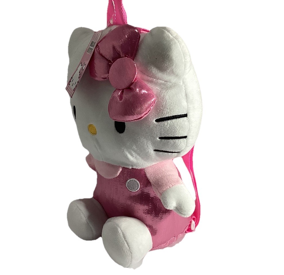 NEW Hello Kitty Pink Shiny Plush Backpack