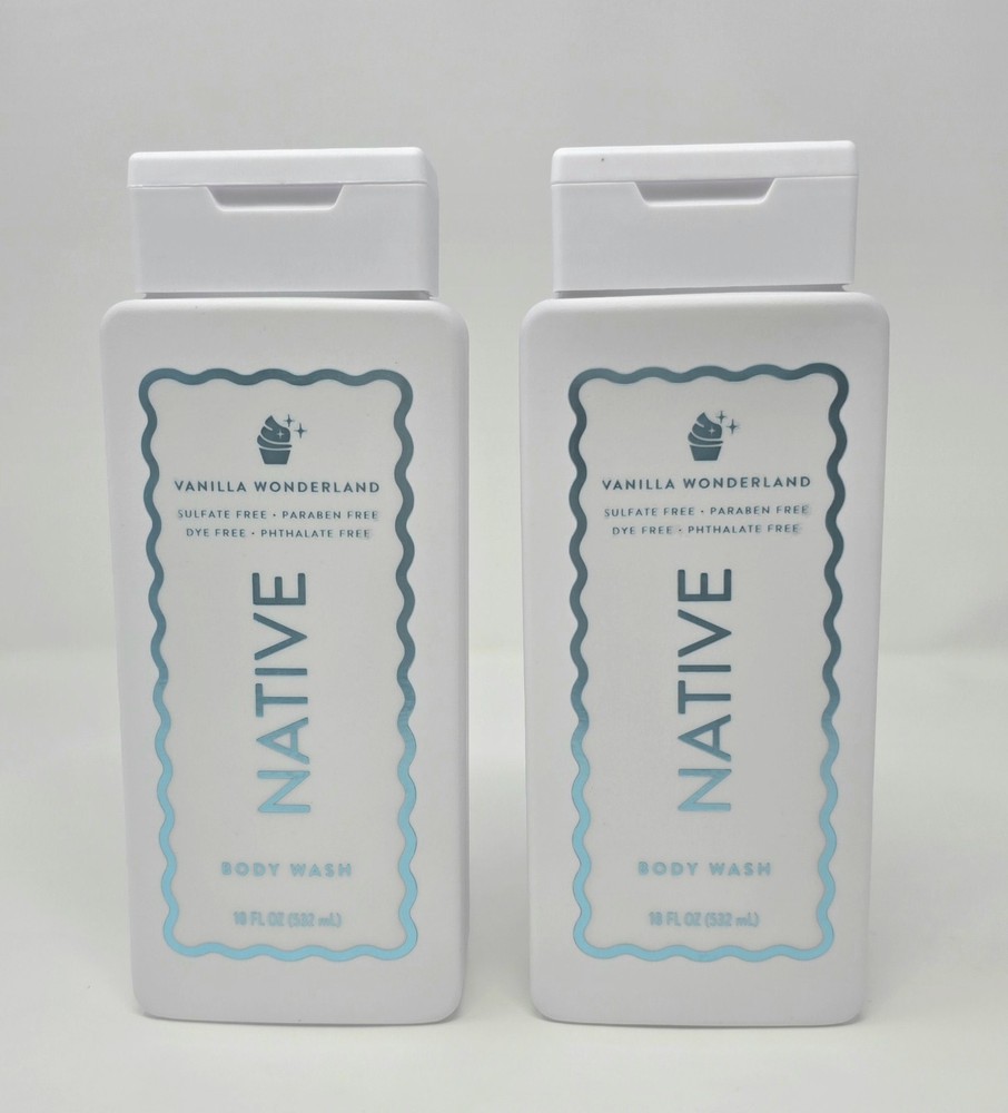 Native VANILLA WONDERLAND Body Wash LIMITED EDITION Lot of 2