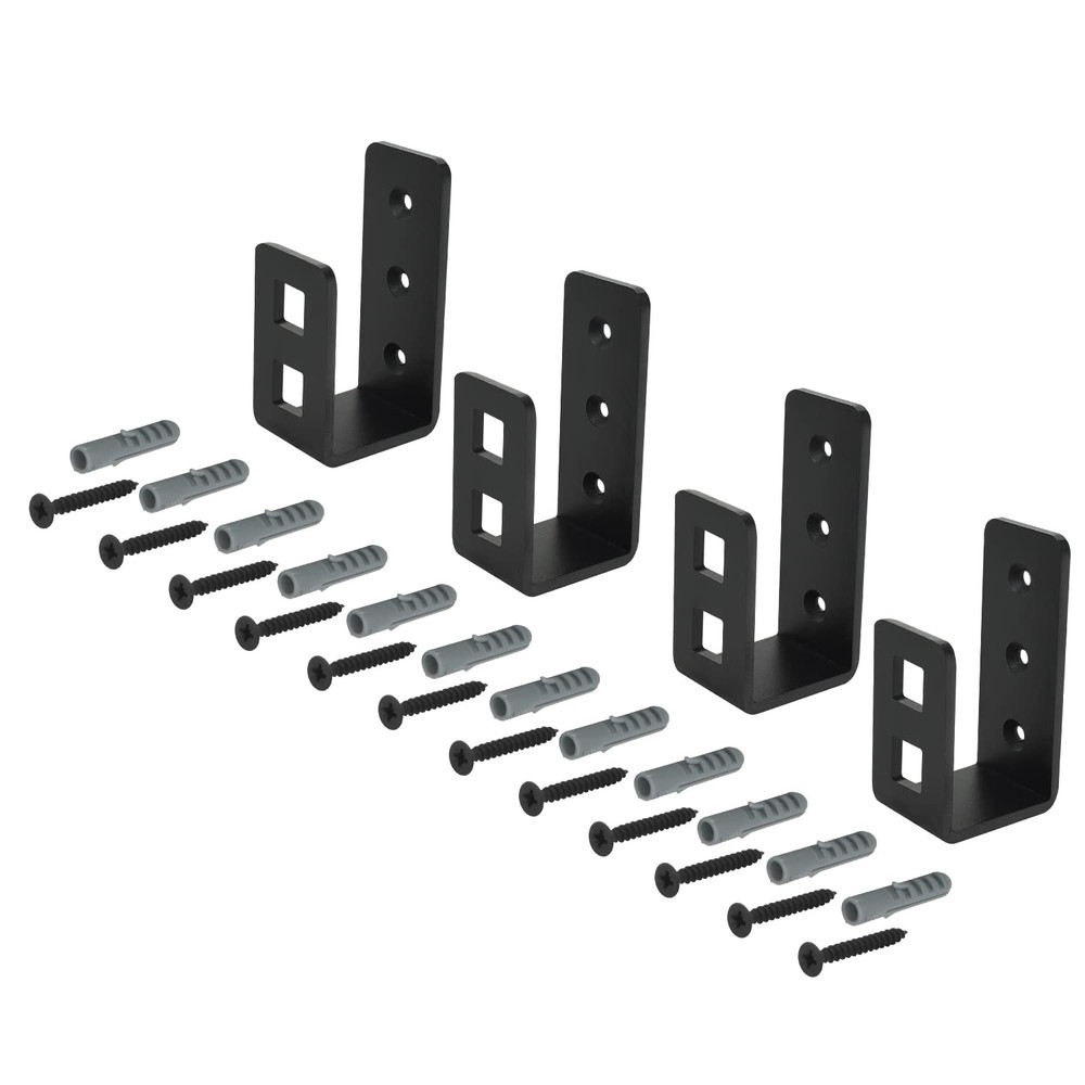 Door Barricade Brackets Open Bar Holder Heavy Duty Reinforcement Door Lock fi...