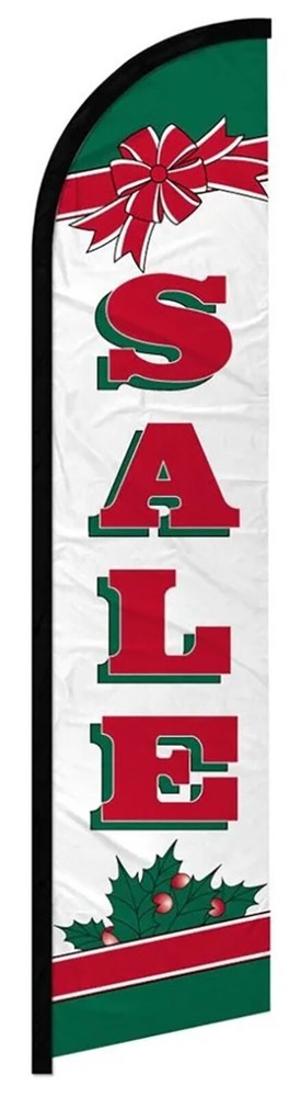 Sale Christmas RWG Advertising 2.5'x11.5' Super-Knit Poly Windless Banner Flag-image