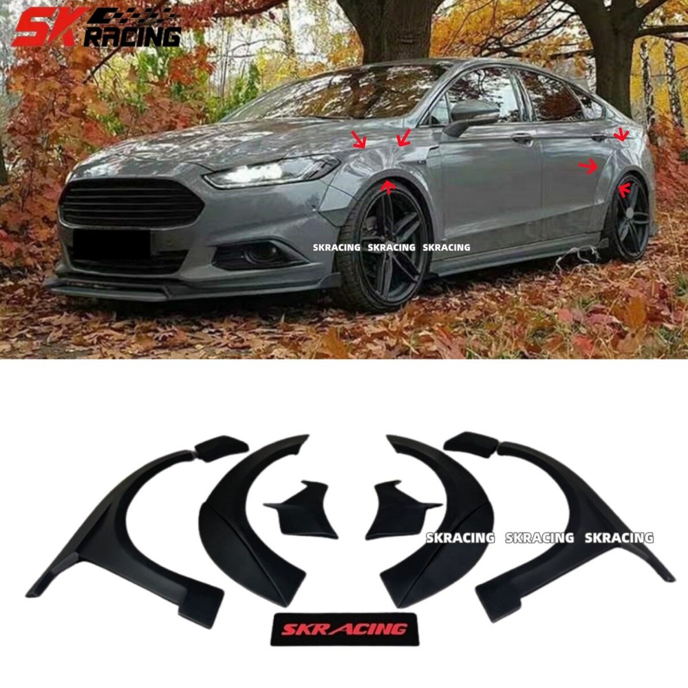 For Ford Fusion 2014-2018 Primer Fender Flare Kit Wheel Arch Cover Trim 10X