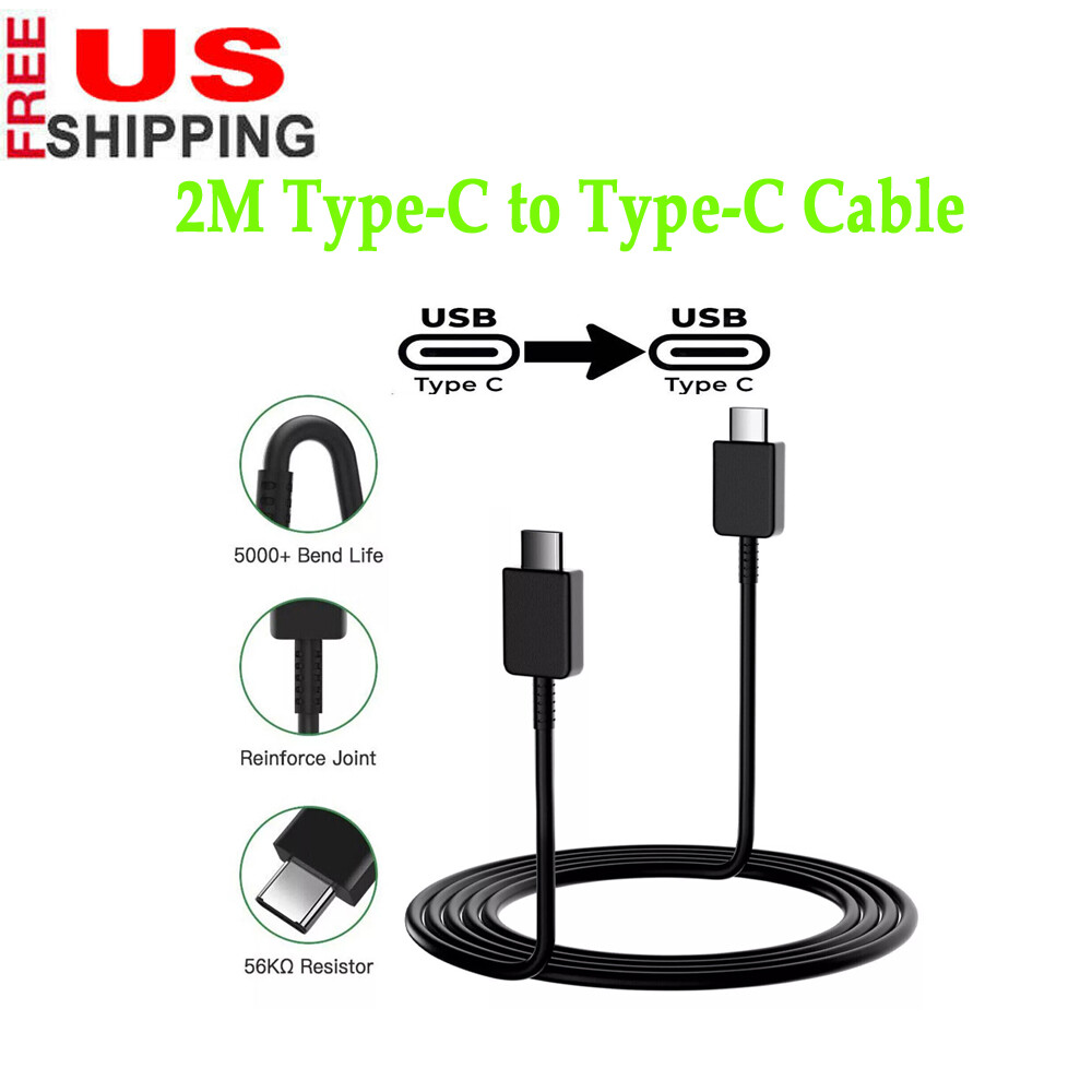 6FT Fast Charger Type C Cable USB-C to USB-C Charger Cable For Samsung S10 S21