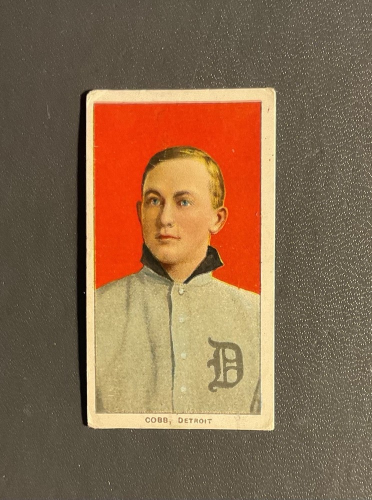 1909-11 T206 - Ty Cobb Sweet Caporal 350 Back Portrait; Red Background