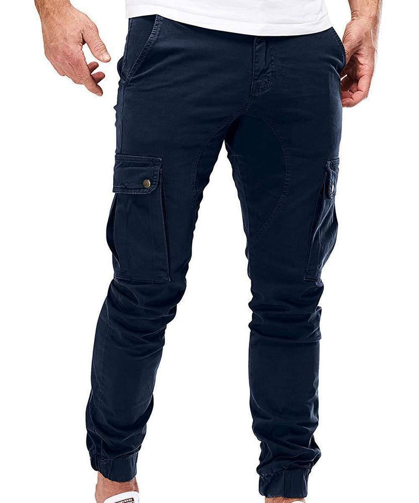 Slim Stretch Cargo Jogger Pants for Men - Casual Combat Work Trousers