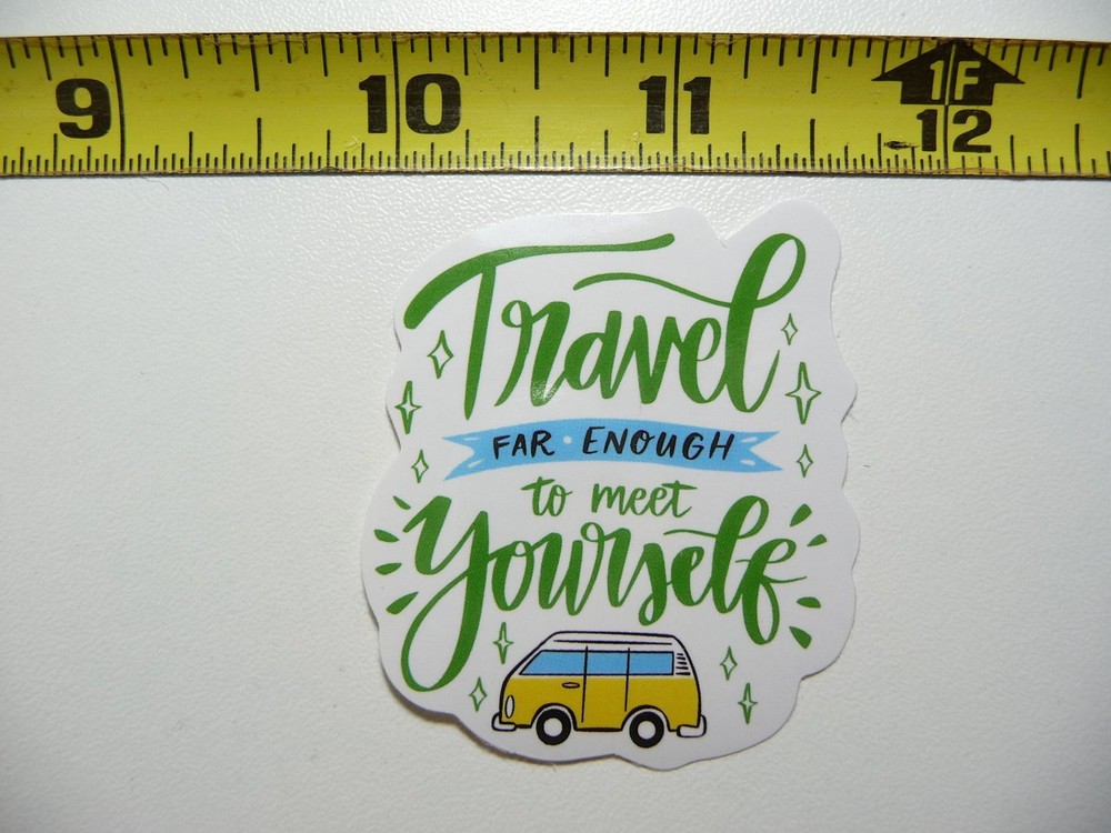 TRAVEL TO MEET YOURSELF POSITIVE DECAL STICKER MOTIVATIONAL MOTIVATE